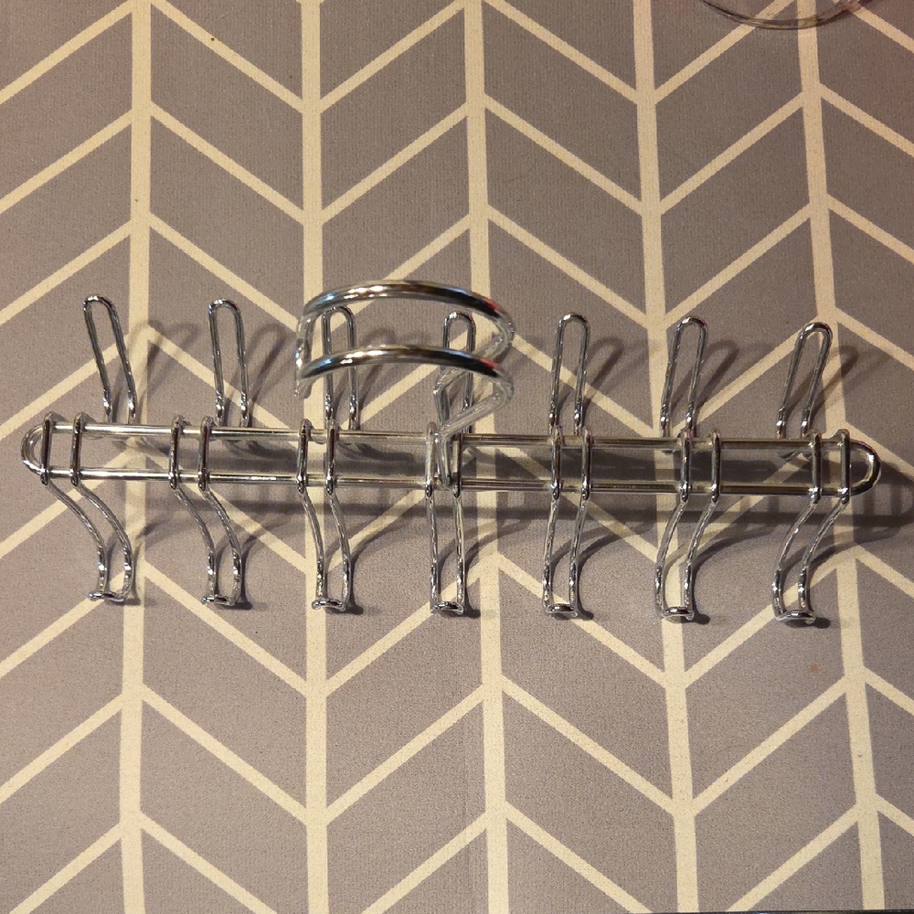 Silver Hanging Hook Rack